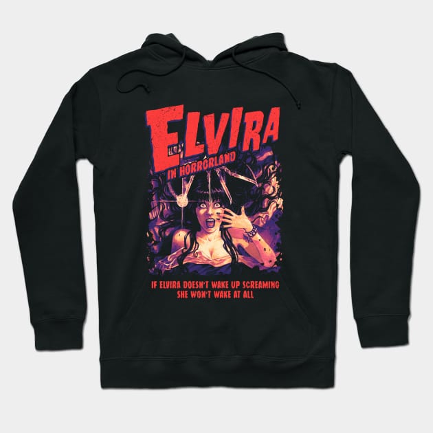 Elvira In Horrorland Classic Hoodie by OrcaDeep